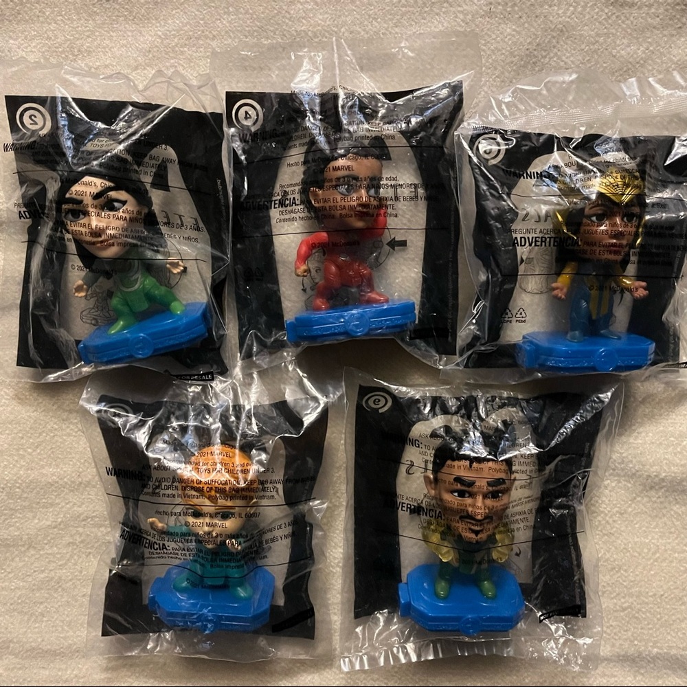Marvels eternals Mcdonald’s action figures, lot of 5